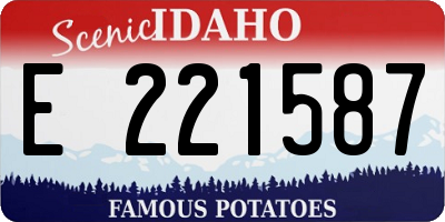 ID license plate E221587