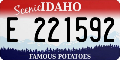 ID license plate E221592