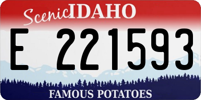 ID license plate E221593