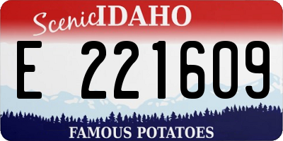 ID license plate E221609