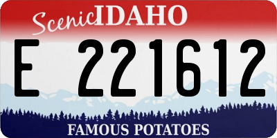 ID license plate E221612