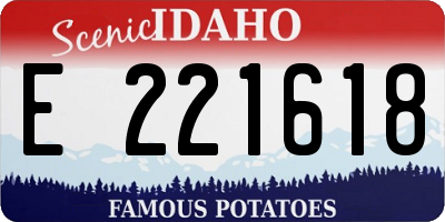 ID license plate E221618