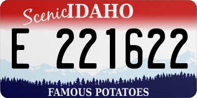 ID license plate E221622