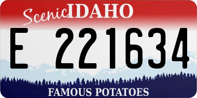 ID license plate E221634