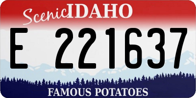 ID license plate E221637