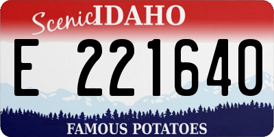 ID license plate E221640
