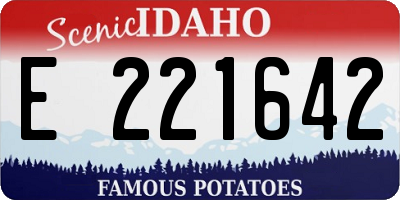ID license plate E221642