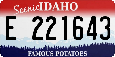 ID license plate E221643