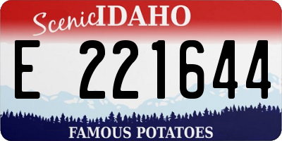 ID license plate E221644