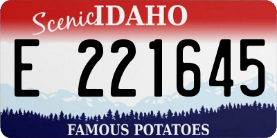 ID license plate E221645