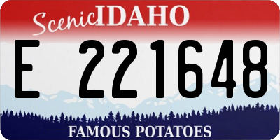 ID license plate E221648