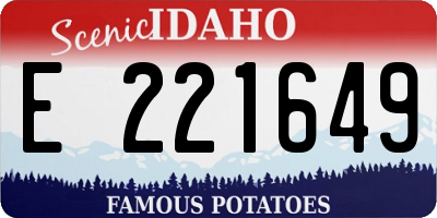 ID license plate E221649