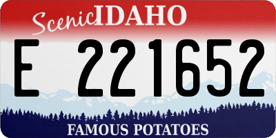 ID license plate E221652