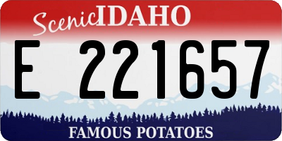 ID license plate E221657