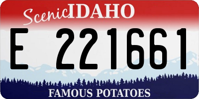 ID license plate E221661