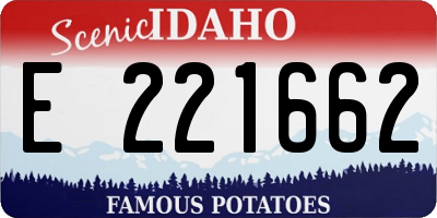 ID license plate E221662