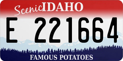 ID license plate E221664