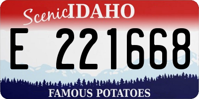 ID license plate E221668