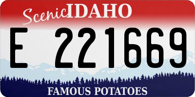 ID license plate E221669