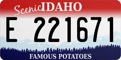 ID license plate E221671