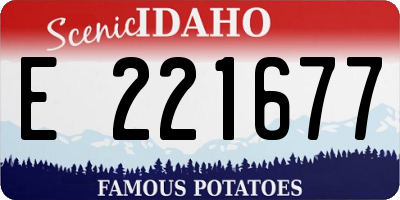 ID license plate E221677
