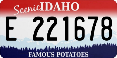 ID license plate E221678
