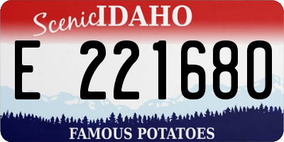 ID license plate E221680