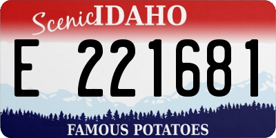 ID license plate E221681