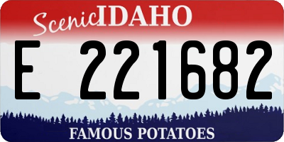 ID license plate E221682