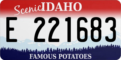 ID license plate E221683