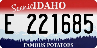 ID license plate E221685