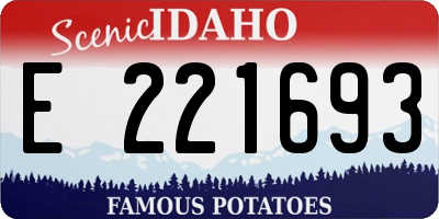ID license plate E221693