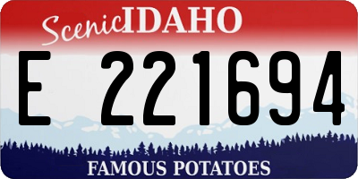 ID license plate E221694