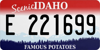 ID license plate E221699