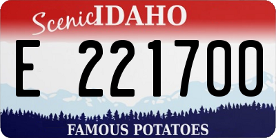ID license plate E221700