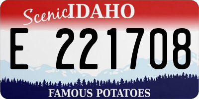 ID license plate E221708