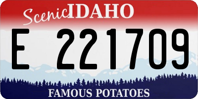 ID license plate E221709
