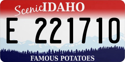ID license plate E221710