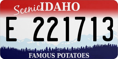 ID license plate E221713