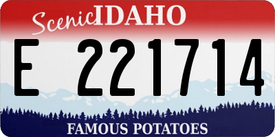 ID license plate E221714