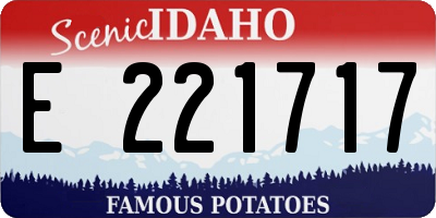 ID license plate E221717