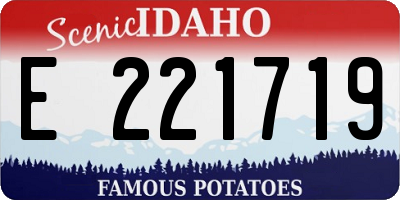 ID license plate E221719