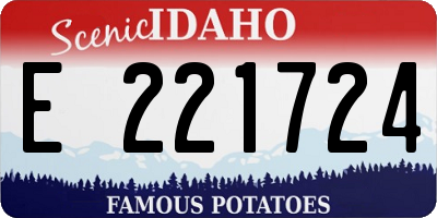 ID license plate E221724