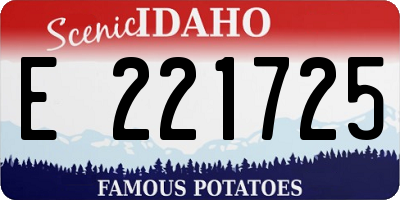 ID license plate E221725