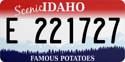 ID license plate E221727