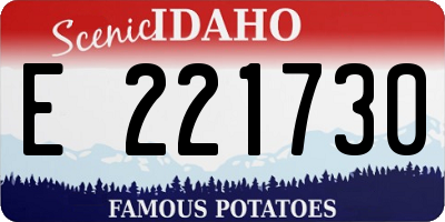 ID license plate E221730
