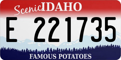 ID license plate E221735