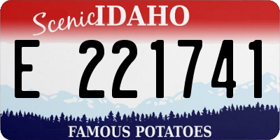 ID license plate E221741