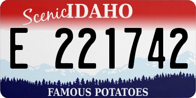 ID license plate E221742