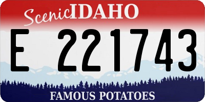 ID license plate E221743